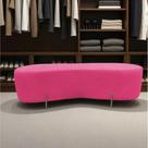 Puff Decorativo Orgânico Alana Couro Rosa Pink Puff Decorativo Orgânico Alana Couro Rosa Pink