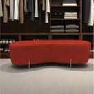 Puff Decorativo Orgânico Alana Couro Vermelho Puff Decorativo Orgânico Alana Couro Vermelho