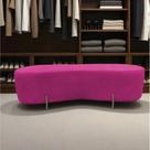 Puff Decorativo Orgânico Alana Veludo Rosa Pink Puff Decorativo Orgânico Alana Veludo Rosa Pink