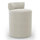 Puff Decorativo Orgânico Living Aegon Minimalista Bouclê Bege - Desk Design