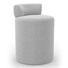 Puff Decorativo Orgânico Living Aegon Minimalista Bouclê Cinza Claro - Desk Design