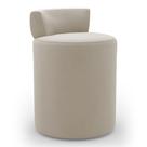 Puff Decorativo Orgânico Living Aegon Minimalista Veludo Bege - Abmaza