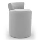 Puff Decorativo Orgânico Living Aegon Minimalista Veludo Cinza Claro - Abmaza