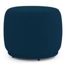 Puff Decorativo Orgânico Living Molly Redondo Bouclê Azul Marinho - Abmaza