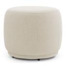 Puff Decorativo Orgânico Living Molly Redondo Bouclê Bege - Abmaza