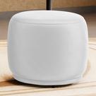 Puff Decorativo Orgânico Living Molly Redondo material sintético Branco - Desk Design