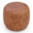 Puff Decorativo Orgânico Living Molly Redondo material sintético Caramelo - Abmaza