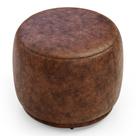Puff Decorativo Orgânico Living Molly Redondo material sintético Whisky - Abmaza