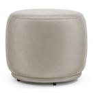 Puff Decorativo Orgânico Living Molly Redondo Veludo Bege - Desk Design Puff Decorativo Orgânico Living Molly Redondo Veludo Bege - Desk Design