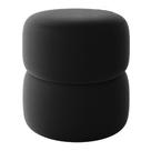 Puff Decorativo Orgânico Living Yaris Veludo Preto - Desk Design Puff Decorativo Orgânico Living Yaris Veludo Preto - Desk Design