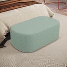 Puff Decorativo Orgânico para Living Quarto 100cm Doha W01 Linho Verde Menta - Lyam Decor