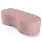 Puff Decorativo Orgânico para Living Quarto 140cm Orbit W01 Linho Rosa - Lyam Decor