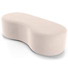 Puff Decorativo Orgânico para Living Quarto 140cm Orbit W01 Suede Bege - Lyam Decor