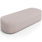 Puff Decorativo Orgânico Para Living Quarto 160cm Doha W01 Linho Bege - Lyam Decor Puff Decorativo Orgânico Para Living Quarto 160cm Doha W01 Linho Bege - Lyam Decor