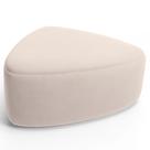 Puff Decorativo Orgânico Para Sala de Estar Living Trizza W01 Suede Bege - Lyam Decor