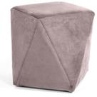 Puff Decorativo Para Sala de Estar Ametista D02 Veludo Rosê C-305 - Lyam Decor Puff Decorativo Para Sala de Estar Ametista D02 Veludo Rosê C-305 - Lyam Decor