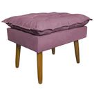 Puff Decorativo para Sala de Estar Opala Suede Lilás - Montanaris Decor