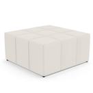 Puff Decorativo Para Sala de Estar Quadrado Milano 90x90cm W01 Linho Cru - Lyam Decor