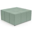 Puff Decorativo Para Sala De Estar Quadrado Milano 90x90cm W01 Linho Verde Menta - Lyam Decor Puff Decorativo Para Sala De Estar Quadrado Milano 90x90cm W01 Linho Verde Menta - Lyam Decor
