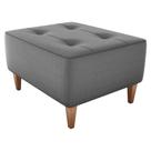 Puff Decorativo Para Sala Piva 62x52 Cm E425 Cinza