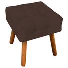 Puff Decorativo Pés Palito Karen Suede Marrom G19 - Gran Belo Puff Decorativo Pés Palito Karen Suede Marrom G19 - Gran Belo