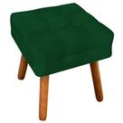 Puff Decorativo Pés Palito Karen Suede Verde G19 - Gran Belo Puff Decorativo Pés Palito Karen Suede Verde G19 - Gran Belo