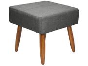 Puff Decorativo Quadrado Chumbo Pequim Matrix