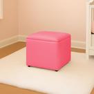 Puff Decorativo Quadrado para Sala Lígia Sintético E03 - D Rossi