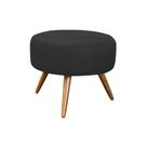 Puff Decorativo Redondo Classic Suede Preto Puff Decorativo Redondo Classic Suede Preto