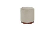 Puff Decorativo Redondo Itália - Tecido Creme