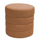 Puff Decorativo Redondo Mid Bouclé Terracota - Nexta Casa Puff Decorativo Redondo Mid Bouclé Terracota - Nexta Casa