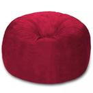 Puff Decorativo Redondo Vermelho Suede 80cm Enchimento Incluso Qualidade Premium