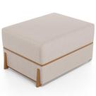 Puff Decorativo Retangular Para Sala de Estar Domus L02 Linho Bege - Lyam Decor Puff Decorativo Retangular Para Sala de Estar Domus L02 Linho Bege - Lyam Decor