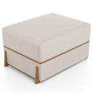 Puff Decorativo Retangular Para Sala de Estar Domus L02 Linho Cru - Lyam Decor Puff Decorativo Retangular Para Sala de Estar Domus L02 Linho Cru - Lyam Decor
