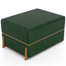 Puff Decorativo Retangular Para Sala de Estar Domus L02 material sintético Verde Musgo - Lyam Decor