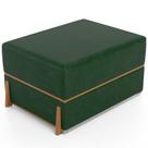 Puff Decorativo Retangular Para Sala de Estar Domus L02 material sintético Verde Musgo - Lyam Decor