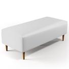 Puff Decorativo Sala de Estar Bali W01 Pés Palito 120x50 cm Corano Branco - Lyam Decor Puff Decorativo Sala de Estar Bali W01 Pés Palito 120x50 cm Corano Branco - Lyam Decor