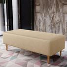 Puff Decorativo Sala de Estar Bali W01 Pés Palito 120x50 cm Linho Bege Escuro - Lyam Decor Puff Decorativo Sala de Estar Bali W01 Pés Palito 120x50 cm Linho Bege Escuro - Lyam Decor