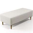 Puff Decorativo Sala de Estar Bali W01 Pés Palito 120x50 cm Linho Champagne - Lyam Decor Puff Decorativo Sala de Estar Bali W01 Pés Palito 120x50 cm Linho Champagne - Lyam Decor