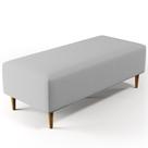Puff Decorativo Sala de Estar Bali W01 Pés Palito 120x50 cm Linho Cinza - Lyam Decor Puff Decorativo Sala de Estar Bali W01 Pés Palito 120x50 cm Linho Cinza - Lyam Decor