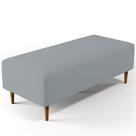 Puff Decorativo Sala de Estar Bali W01 Pés Palito 120x50 cm Suede Cinza - Lyam Decor Puff Decorativo Sala de Estar Bali W01 Pés Palito 120x50 cm Suede Cinza - Lyam Decor