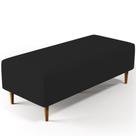 Puff Decorativo Sala de Estar Bali W01 Pés Palito 120x50 cm Suede Preto - Lyam Decor Puff Decorativo Sala de Estar Bali W01 Pés Palito 120x50 cm Suede Preto - Lyam Decor