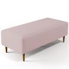 Puff Decorativo Sala de Estar Bali W01 Pés Palito 120x50 cm Suede Rosê - Lyam Decor Puff Decorativo Sala de Estar Bali W01 Pés Palito 120x50 cm Suede Rosê - Lyam Decor