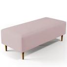 Puff Decorativo Sala de Estar Bali W01 Pés Palito 120x50 cm Suede Rosê - Lyam Decor Puff Decorativo Sala de Estar Bali W01 Pés Palito 120x50 cm Suede Rosê - Lyam Decor