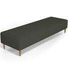 Puff Decorativo Sala de Estar Bali W01 Pés Palito 190x60cm Linho Verde Musgo - Lyam Decor