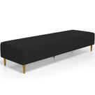 Puff Decorativo Sala de Estar Bali W01 Pés Palito 190x60cm Suede Preto - Lyam Decor Puff Decorativo Sala de Estar Bali W01 Pés Palito 190x60cm Suede Preto - Lyam Decor