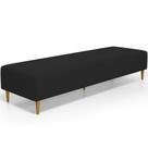 Puff Decorativo Sala de Estar Bali W01 Pés Palito 190x60cm Suede Preto - Lyam Decor Puff Decorativo Sala de Estar Bali W01 Pés Palito 190x60cm Suede Preto - Lyam Decor