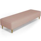 Puff Decorativo Sala de Estar Bali W01 Pés Palito 210x60cm Linho Rosê - Lyam Decor Puff Decorativo Sala de Estar Bali W01 Pés Palito 210x60cm Linho Rosê - Lyam Decor