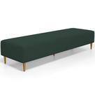 Puff Decorativo Sala de Estar Bali W01 Pés Palito 210x60cm Suede Verde Musgo - Lyam Decor