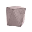 Puff Decorativo Sala de Estar Blois Veludo Rosê G15 - Gran Belo